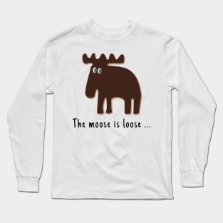 Brown Reindeer Long Sleeve T-Shirt